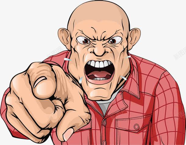 指着别人呼喊的凶狠男子png免抠素材_新图网 https://ixintu.com 卡通手绘 吵闹 呼喊人物 大幅度 激动的人 装饰