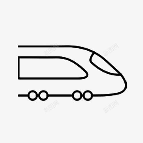 线条火车剪影图标png_新图网 https://ixintu.com 交通工具 剪影 线条火车剪影 蓝色列车 高速火车 高铁剪影 黑白