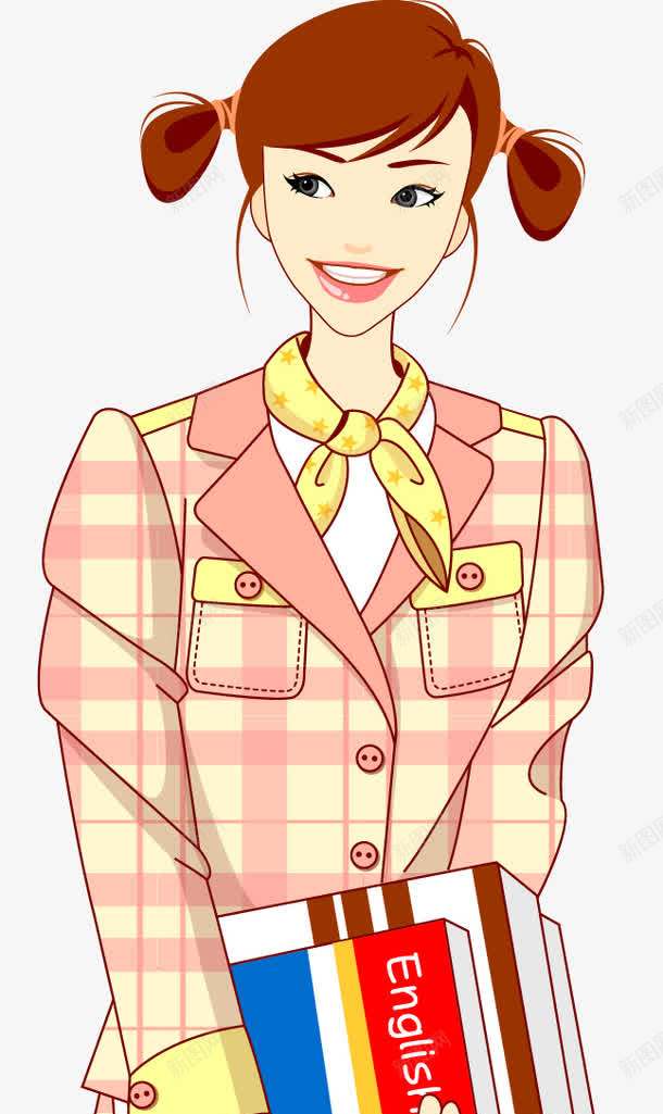 微笑的卡通女同学图png免抠素材_新图网 https://ixintu.com 中学生 人物 卡通人物图 卡通图 卡通高中生 学生 学生图 微笑 矢量人物 矢量学生 矢量高中生 高中生