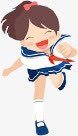 奔跑微笑的女学生卡通png免抠素材_新图网 https://ixintu.com 卡通 奔跑 学生 微笑