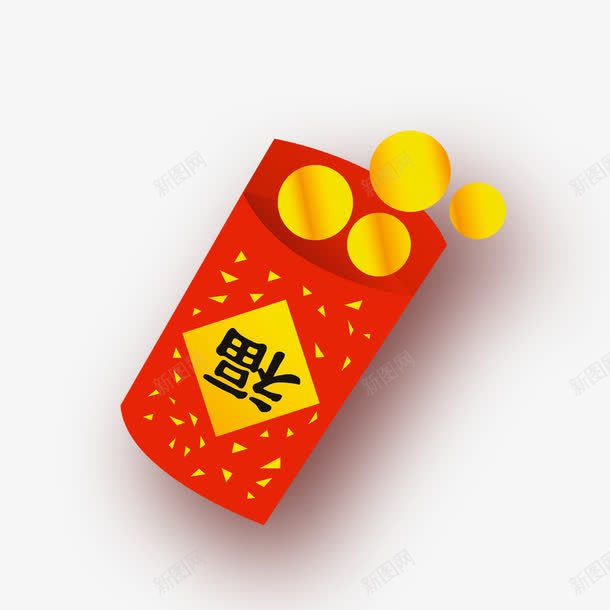 红案png免抠素材_新图网 https://ixintu.com 福 红包图案 红布 钱包