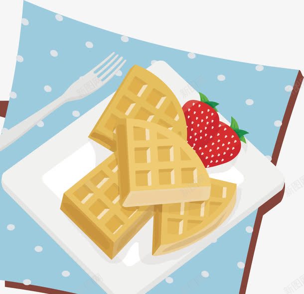 扁平华夫饼png免抠素材_新图网 https://ixintu.com waffle 小吃 小吃拼盘 小吃甜点 甜品 美味 美食