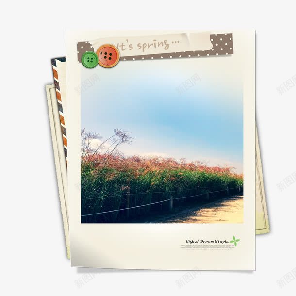 旅行明信片psd免抠素材_新图网 https://ixintu.com 旅行 明信片 明信片格式 春天 风景