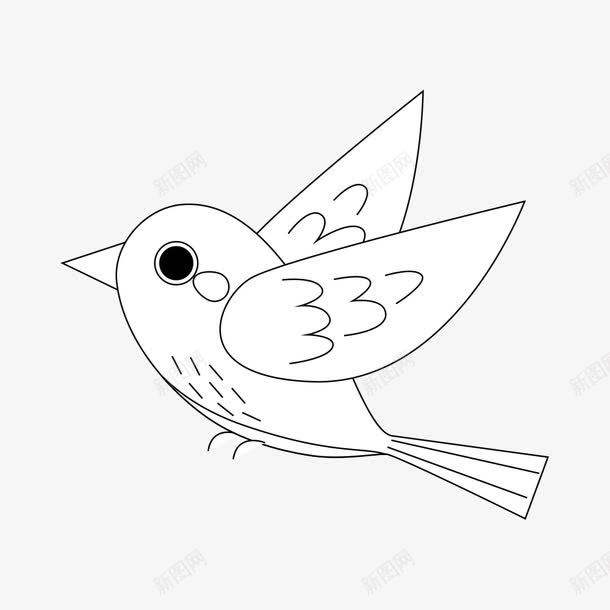 空中的小鸟简笔画png免抠素材_新图网 https://ixintu.com 可爱 小巧 小鸟 空中 简笔 简笔画鸟 翅膀 翱翔 花纹 飞翔