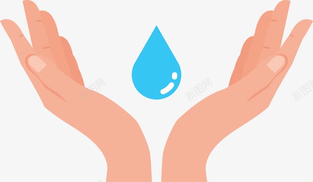 简约双手呵护水资源png免抠素材_新图网 https://ixintu.com 双手呵护 呵护 水资源 节约