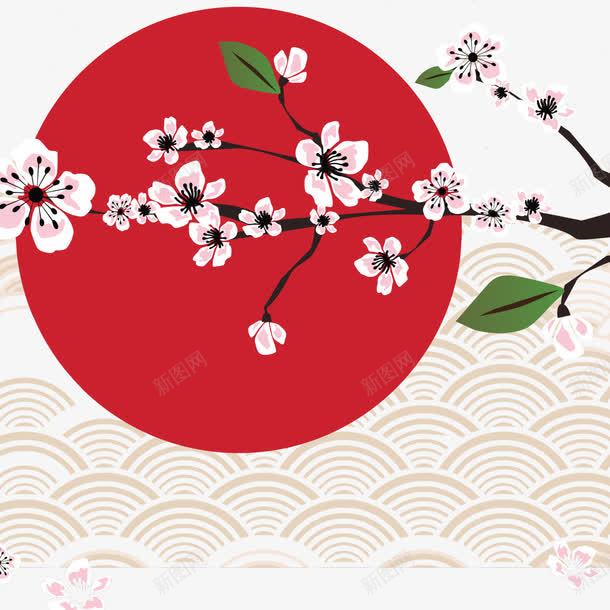 矢量日本的樱花png免抠素材_新图网 https://ixintu.com 高清 矢量图 和风樱花