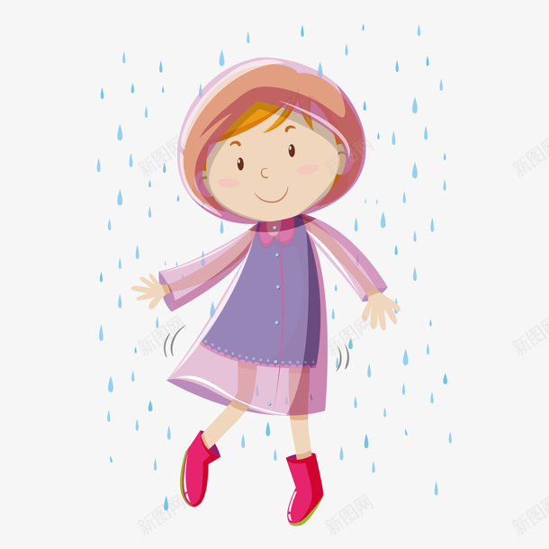 雨里跳舞的青春活力女学生png免抠素材_新图网 https://ixintu.com 人物 体育项目卡通人物 插画 跳舞 运动健身 青春 青春活力的学生