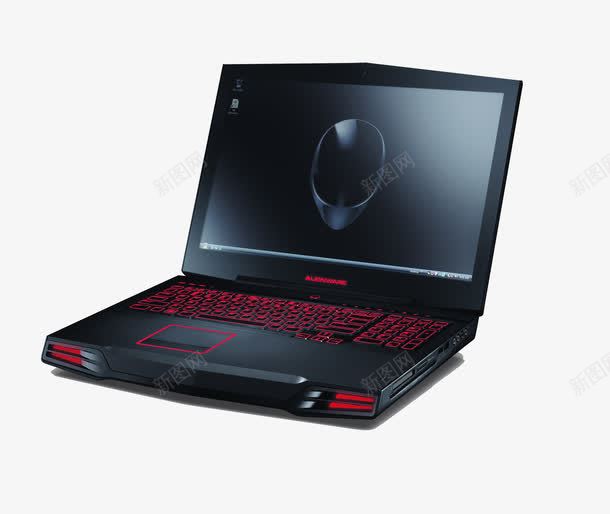 戴尔外星人笔记本png免抠素材_新图网 https://ixintu.com 外星人笔记本 游戏本 电脑 高端品牌 黑色
