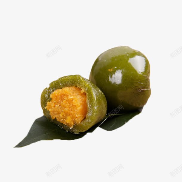 寒食节肉松陷青团艾叶png免抠素材_新图网 https://ixintu.com 中国美食 寒食节 清明节 清明节踏青 美味的肉松青团 艾草
