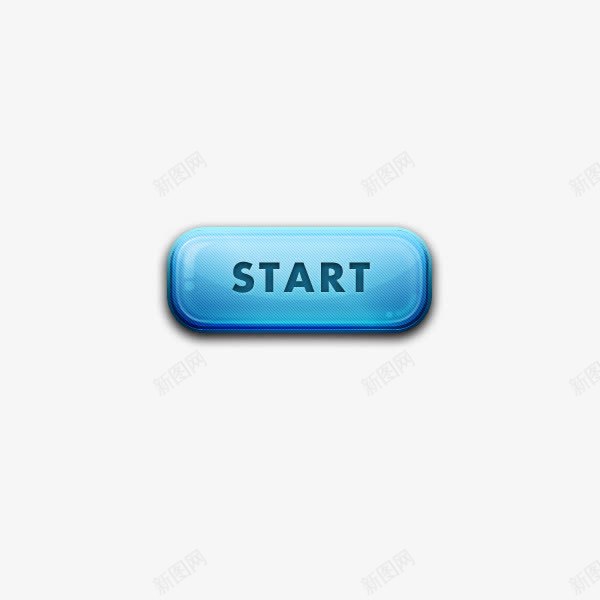 开始按钮psd免抠素材_新图网 https://ixintu.com GUI 开始 游戏 蓝色