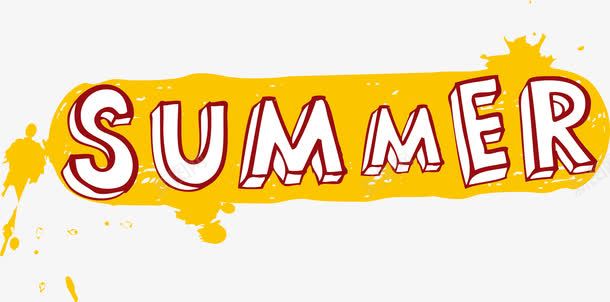 夏天英文字母png免抠素材_新图网 https://ixintu.com summer 夏天 夏季 橙色 英文字母