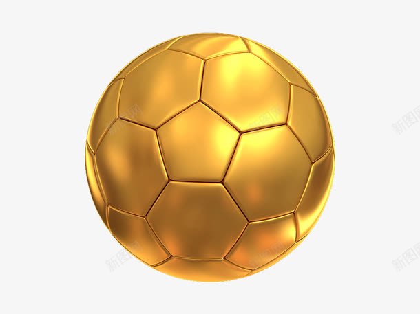 足球金色足球png免抠素材_新图网 https://ixintu.com 室外运动 足球 运动 金色色块 金色足球