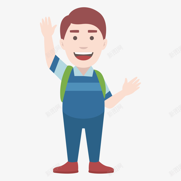 礼貌微笑的男学生png免抠素材_新图网 https://ixintu.com 人物 卡通 国际微笑日 微笑 快乐 插画 滑稽 男学生 礼貌 表情
