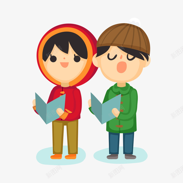 课堂上学生表演节目矢量图ai免抠素材_新图网 https://ixintu.com 合唱 唱歌 学生 孩子 红帽 节目 表演 课堂 音乐课 矢量图