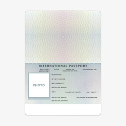 护照模板打开的护照模板实物高清图片