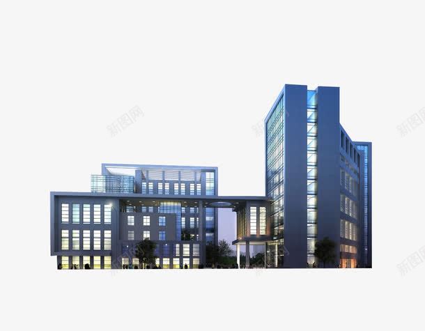 现代化建筑群大气时尚办公区png免抠素材_新图网 https://ixintu.com 免扣素材 公司大楼 办公楼 大气 现代化