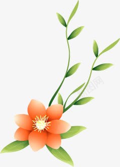 春天黄红色花朵藤蔓png免抠素材_新图网 https://ixintu.com 春天 红色 花朵 藤蔓