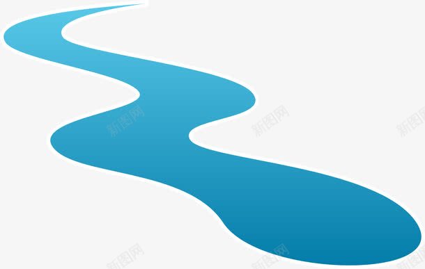 梦幻河流png免抠素材_新图网 https://ixintu.com 梦幻 河流 蓝色