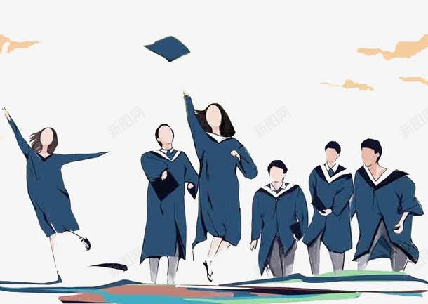 毕业快乐的学生png免抠素材_新图网 https://ixintu.com PNG素材 卡通 学生 毕业季