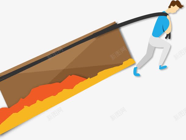 扁平化奋力前进企业文化png免抠素材_新图网 https://ixintu.com 企业文化 卡通 扁平 拼搏 负重前行