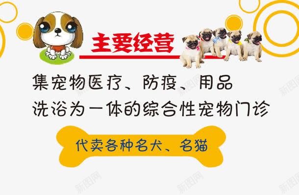 宠物店宣传单简约png免抠素材_新图网 https://ixintu.com 可爱 宠物店宣传单 寄养 洗浴 用品 美容 防疫