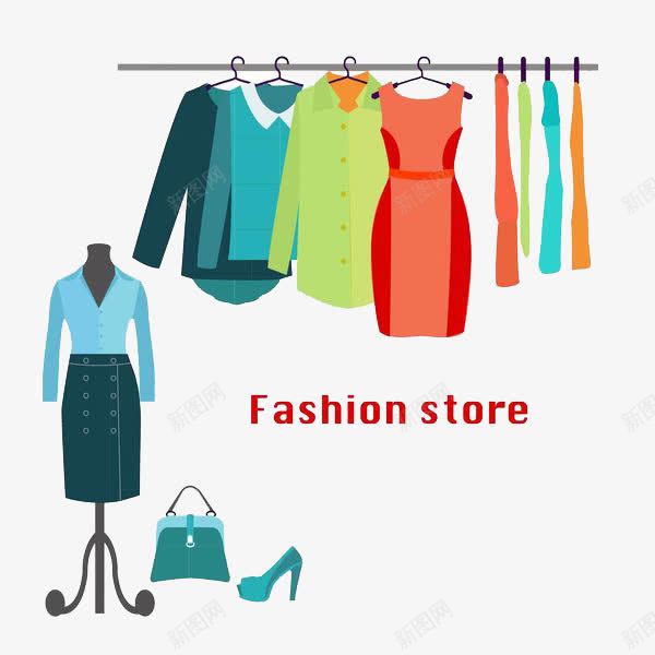 展示服饰png免抠素材_新图网 https://ixintu.com 出售 卖衣服 卡通 商铺 店面 服装店 服饰专卖店 杂货铺 漫画衣服 衣服店 衣服店铺 衣裳