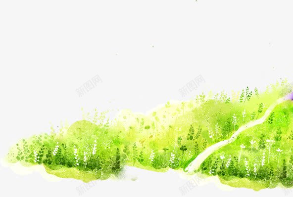 绿色清新春天草地png免抠素材_新图网 https://ixintu.com 春天 清新 绿色 草地