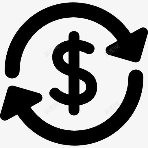 货币兑换图标png_新图网 https://ixintu.com 交换 接口 美元 货币 钱 钱币兑换