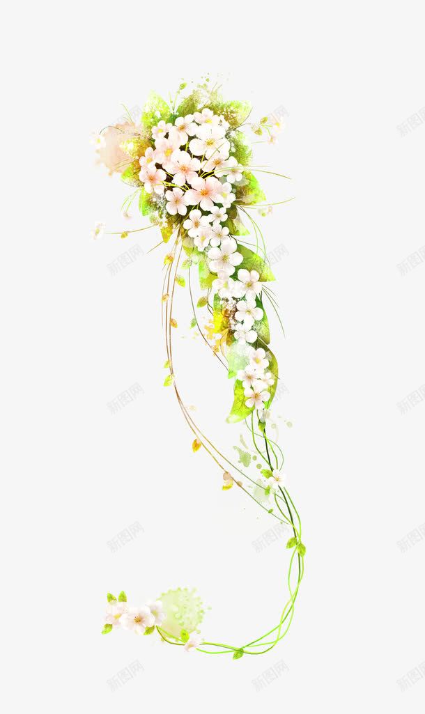 浪漫花朵png免抠素材_新图网 https://ixintu.com 婚礼邀约 水墨画 浪漫花朵 花朵插画 请柬 邀约 邀请函