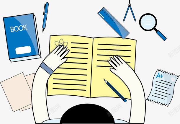 俯视做作业的学生矢量图eps免抠素材_新图网 https://ixintu.com 作业 俯视 做作业 图书 学生 尺子 教育 笔 草稿 铅笔 矢量图
