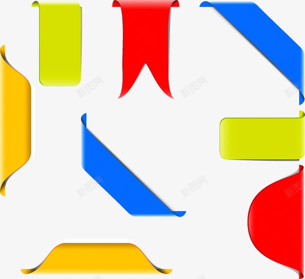 边角促销标签png免抠素材_新图网 https://ixintu.com 价格 优惠 促销 包边 卷边 标签 边角