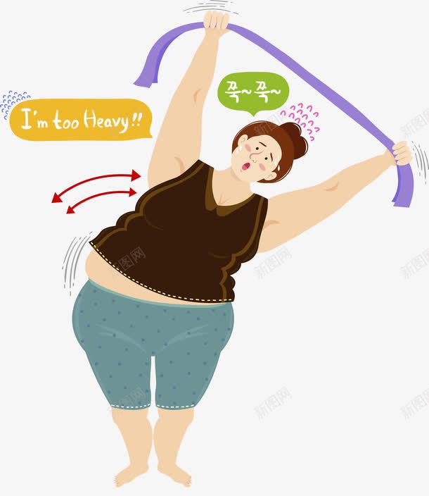 健身操的女孩图png免抠素材_新图网 https://ixintu.com 人物 健身 减肥 手绘 瘦身 简笔 简约 胖子 锻炼