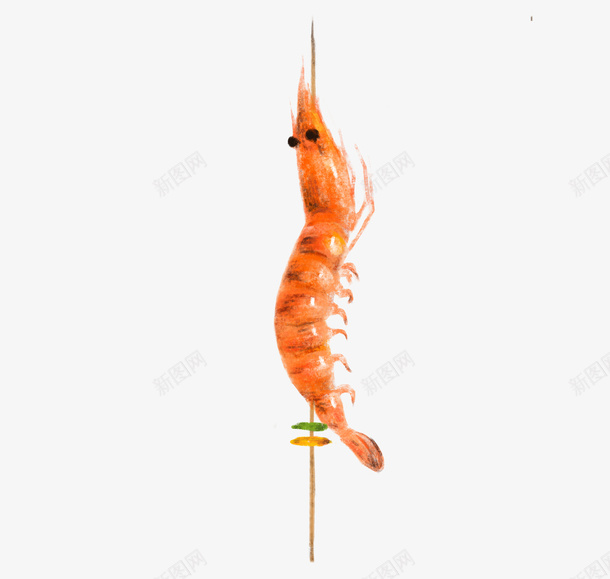 手绘卡通烧烤龙虾串png免抠素材_新图网 https://ixintu.com 卡通 广告设计 手绘 海报设计 烧烤 美食海报设计 通美食封面设计 龙虾串