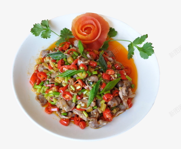 美味酸辣鸡杂美食png免抠素材_新图网 https://ixintu.com 米椒 美味 美食 辣椒 酸辣鸡杂 鸡杂 鸡肠 鸡胗