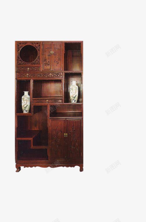 红木多宝格柜子png免抠素材_新图网 https://ixintu.com 仿古家具 古典家具 古典红木家具 古式家具 家具 家具图片 展示 明清式家具 柜子 红木家具 装饰 饰品