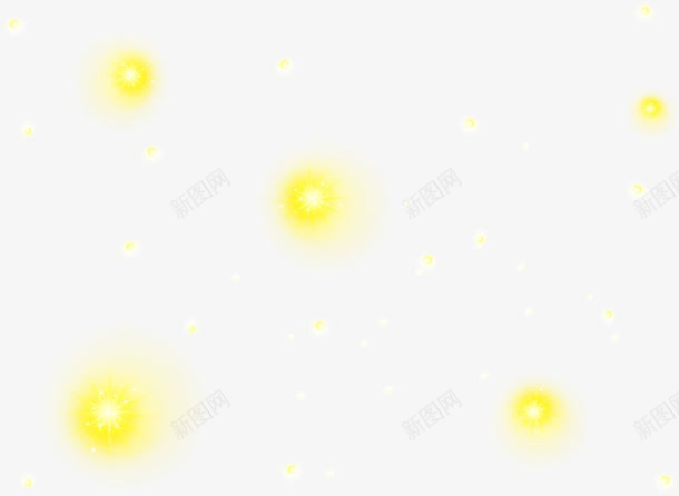 金色光点png免抠素材_新图网 https://ixintu.com 光束 好看 手绘 金色