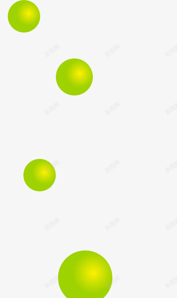 卡通绿色小球png免抠素材_新图网 https://ixintu.com 光晕 免抠PNG 卡通 圆圈 小球 简约 绿色