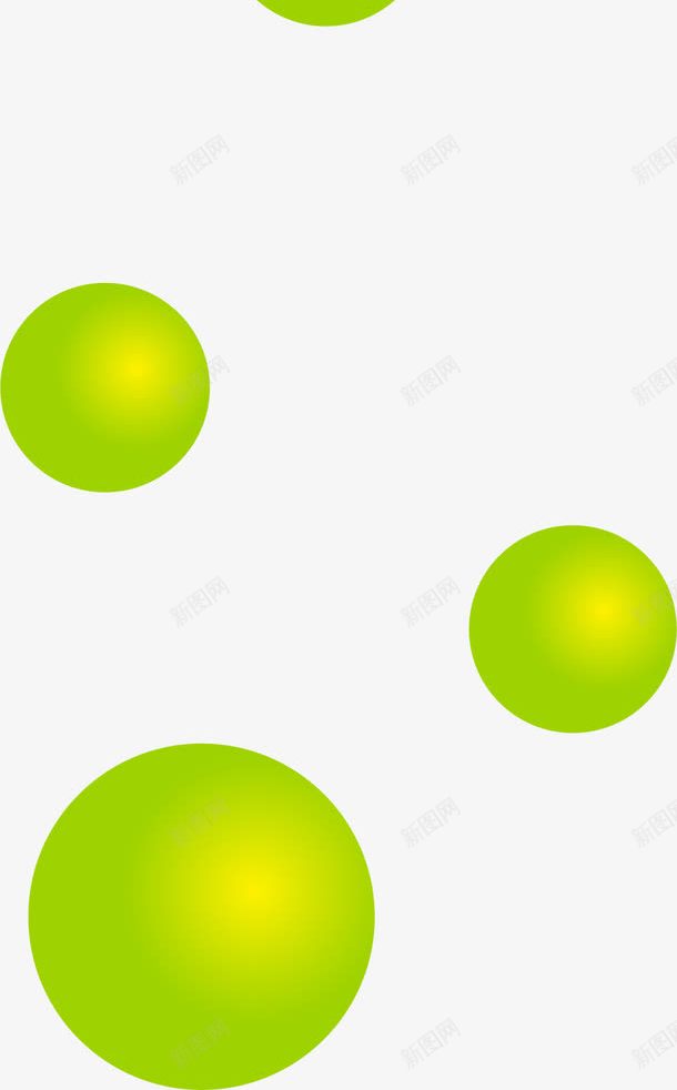 卡通绿色小球png免抠素材_新图网 https://ixintu.com 光晕 免抠PNG 卡通 圆圈 小球 简约 绿色
