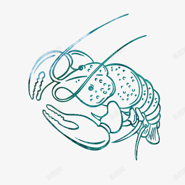卡通小龙虾手绘矢量图ai免抠素材_新图网 https://ixintu.com 动物设计 十三香小龙虾 海鲜设计 渐变设计 矢量文件 虾子设计 香辣虾 矢量图