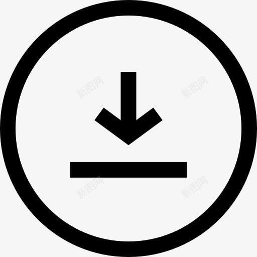 的圆形按钮符号图标png_新图网 https://ixintu.com 下载 向下 向下箭头 圆形 圆形UI 形状圆图案图标 按钮 界面 符号 箭头