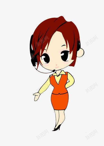 可爱卡通客服png免抠素材_新图网 https://ixintu.com 卡通客服 可爱卡通 服务