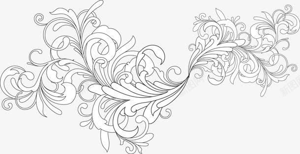 欧式花纹矢量图ai免抠素材_新图网 https://ixintu.com 优雅 欧式 花纹 蕾丝 矢量图
