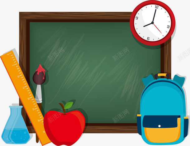 学校黑板背景png免抠素材_新图网 https://ixintu.com 教室 教师招聘 教师用品 教育 矢量源文件 粉笔字 老师