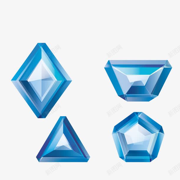 水晶珠宝png免抠素材_新图网 https://ixintu.com 水晶 珠宝 砖石 蓝宝石矢量图 贵金属 透明水晶