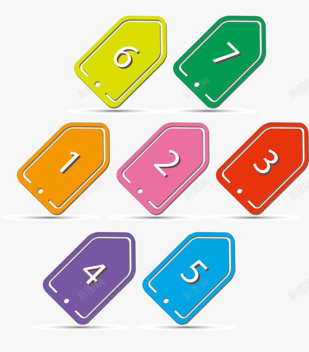 分类卡通可爱彩色数字标签矢量图eps免抠素材_新图网 https://ixintu.com 分类 卡通 可爱 矢量图