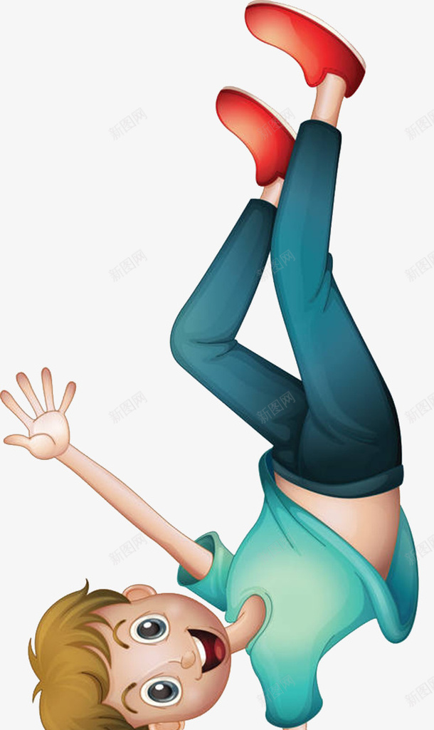 卡通儿童街舞png免抠素材_新图网 https://ixintu.com 倒立的人 倒立的男孩 儿童街舞 免扣 单手倒立 卡通儿童街舞 街舞少年 跳舞的男孩