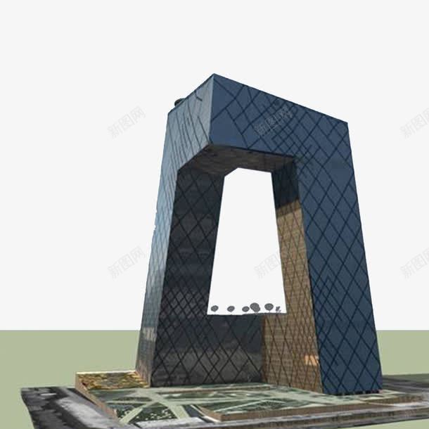 中央电视台模型png免抠素材_新图网 https://ixintu.com 中央电视台 北京建筑 大裤衩 央视大楼 现代建筑