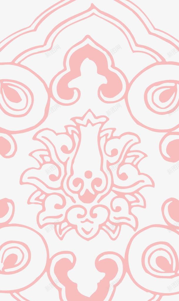 粉色花纹展板插图png免抠素材_新图网 https://ixintu.com 展板 插图 粉色 花纹