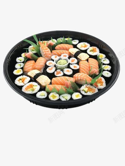 寿司拼盘png免抠素材_新图网 https://ixintu.com 三文鱼 各种寿司 寿司套餐 日本美食 食物 饭团