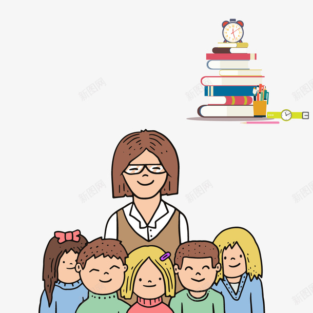 教师节学生人物psd免抠素材_新图网 https://ixintu.com 书籍 学生 彩色 手绘 教师节 海报装饰 首页 首页海报